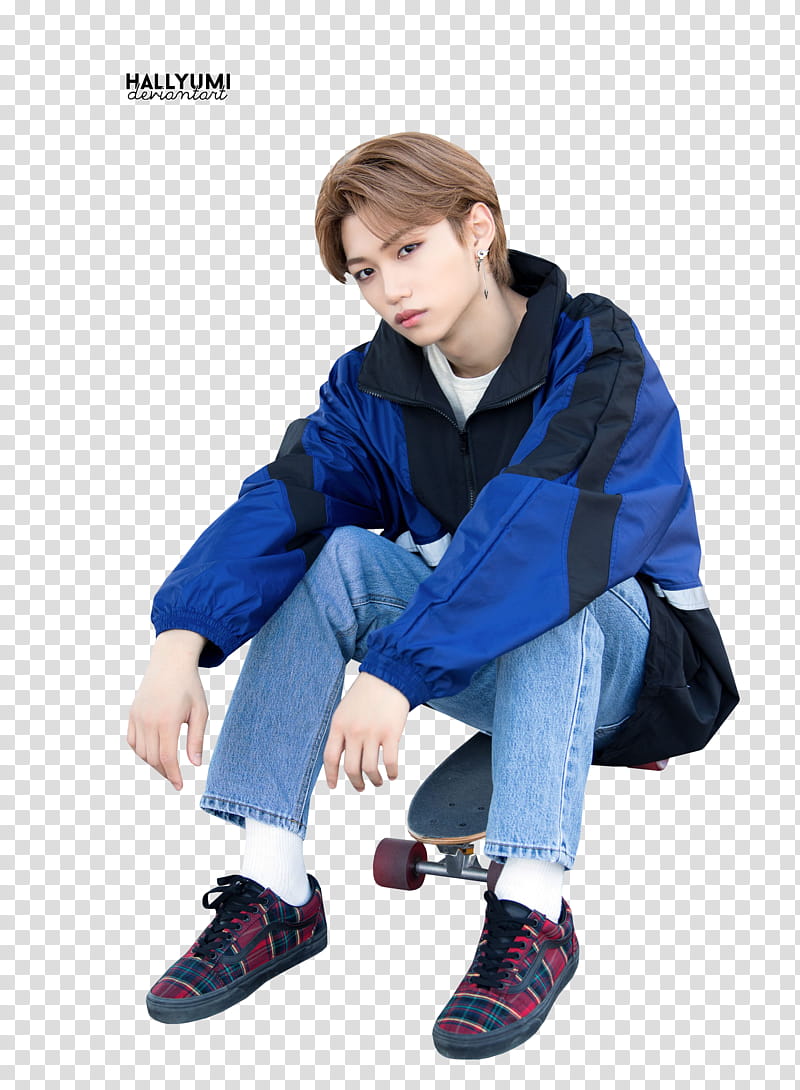 Felix, man wearing blue and black zip-up jacket transparent background PNG clipart