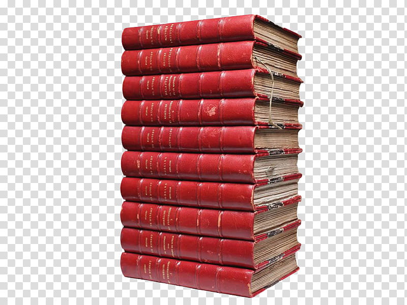 , red hardbound books transparent background PNG clipart