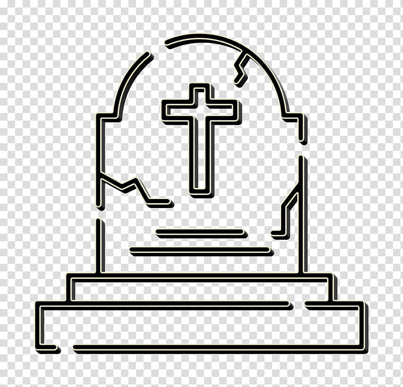 cemetery icon grave icon gravestone icon, Graveyard Icon, Halloween Icon, Memorial Icon, Tombstone Icon, Line, Logo, Symbol transparent background PNG clipart