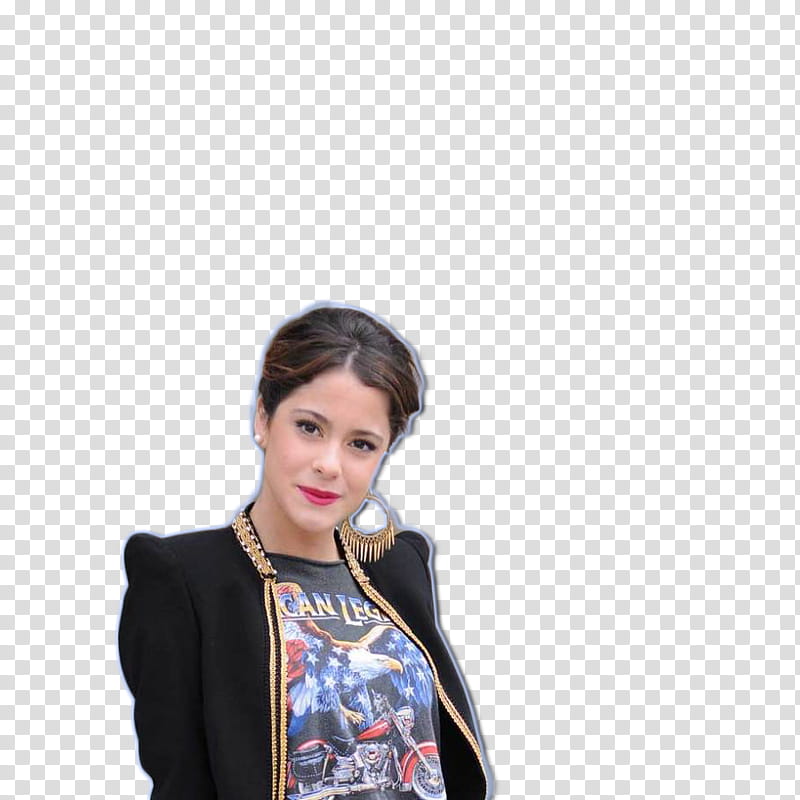 Martina Stoessel y Lodovica Comello, woman in black and white dress painting transparent background PNG clipart