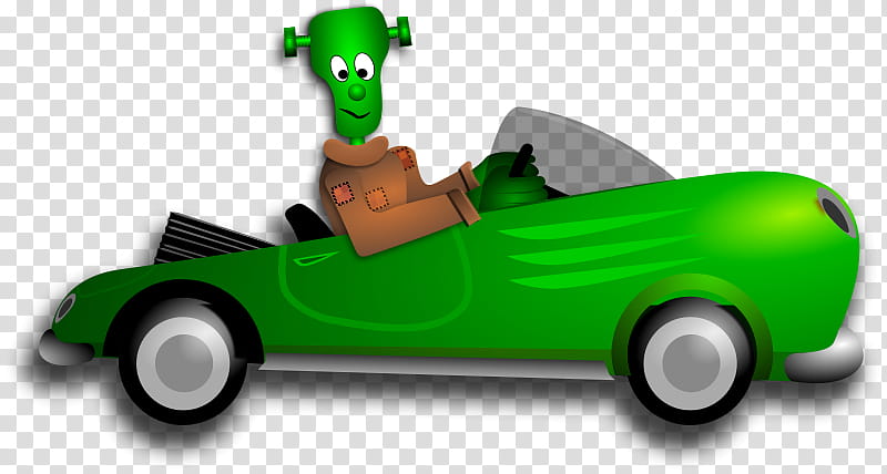 Classic Car, Sports Car, Lincoln, Driving, Vintage Car, Convertible, Green, Toy transparent background PNG clipart