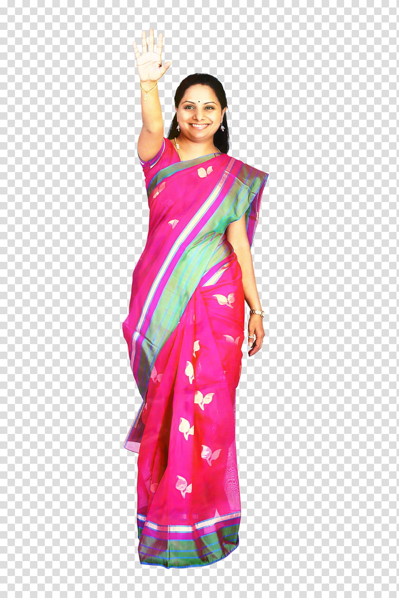 Pink, Silk, Sari, Costume, Textile, Dress, Pink M, Clothing transparent background PNG clipart