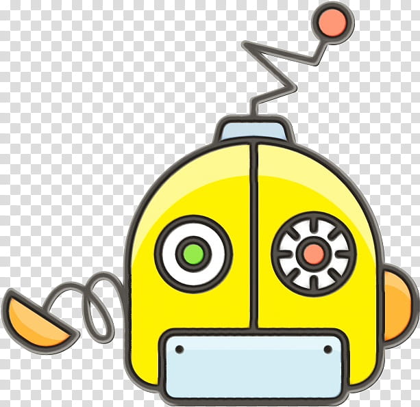 Emoji Face, Robot, Cartoon, Yellow, Line, Smile transparent background PNG clipart