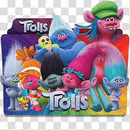 Trolls  Folder Icon Mega , Trolls v_x, Trolls folder icon transparent background PNG clipart