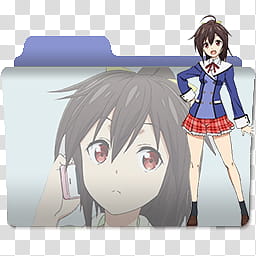 Anime Girls Folder Icon Spring  v, Gennai Ao transparent background PNG clipart