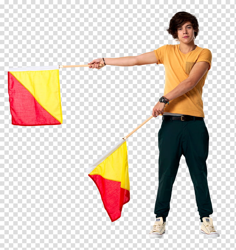 harry styles, man wearing yellow crew-neck t-shirt transparent background PNG clipart