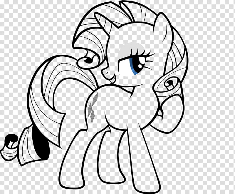 Rarity line art, My Little Pony illustration transparent background PNG clipart