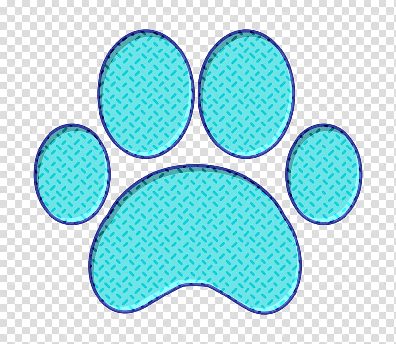 animals icon Paw print icon IOS7 Premium Fill icon, Dog Icon, Aqua, Turquoise, Teal, Azure, Circle, Line transparent background PNG clipart