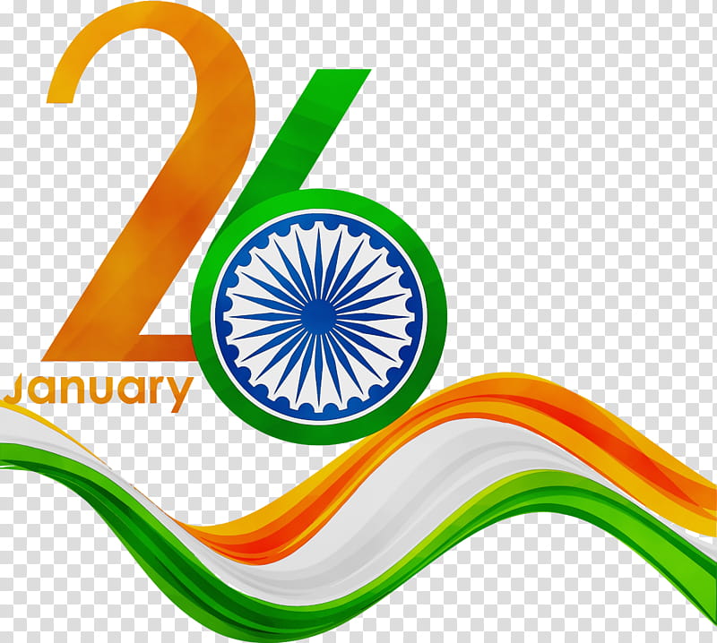 logo, Happy India Republic Day, Watercolor, Paint, Wet Ink transparent background PNG clipart