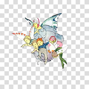faries s, multicolored fairies illustration transparent background PNG clipart