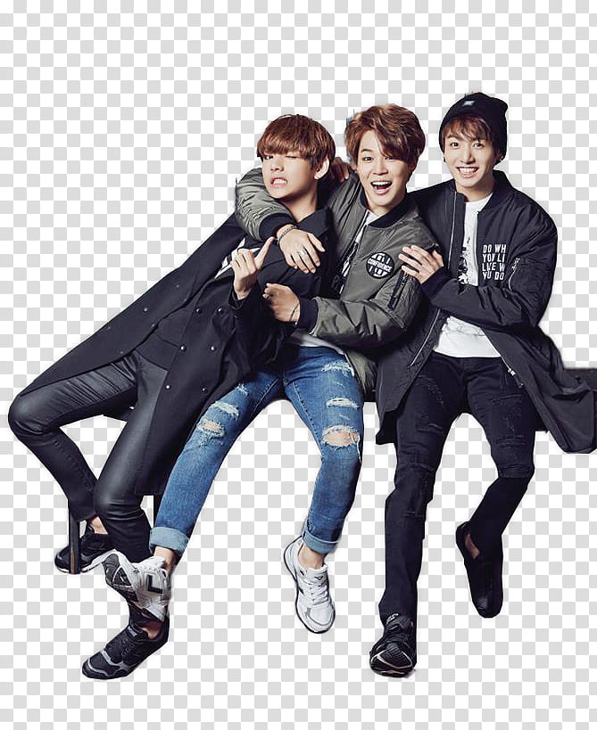 three  K-Pop group transparent background PNG clipart
