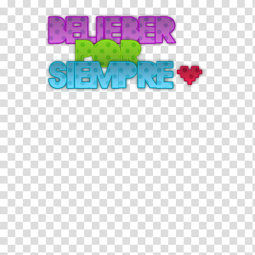 Belieber Por Siempre Texto transparent background PNG clipart