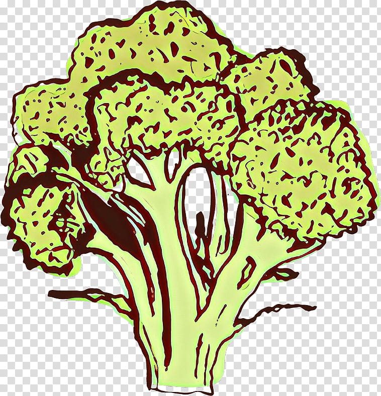 plant leaf vegetable plant stem flower, Cartoon, Line Art, Cabbage transparent background PNG clipart