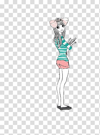 Vintage Dolls, female anime character with green shirt illustration transparent background PNG clipart