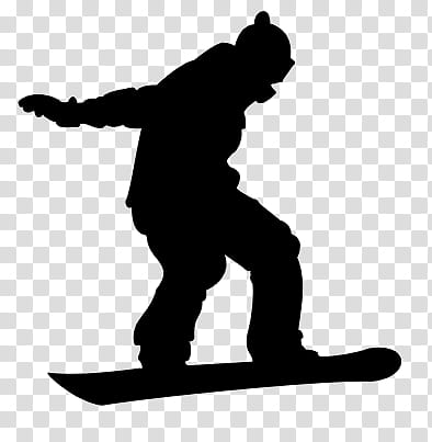 Snowboarder Silhouette transparent background PNG clipart