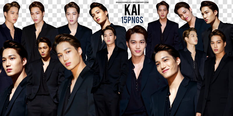 EXO Kai  ELLE Style Awards, man posing for collage transparent background PNG clipart