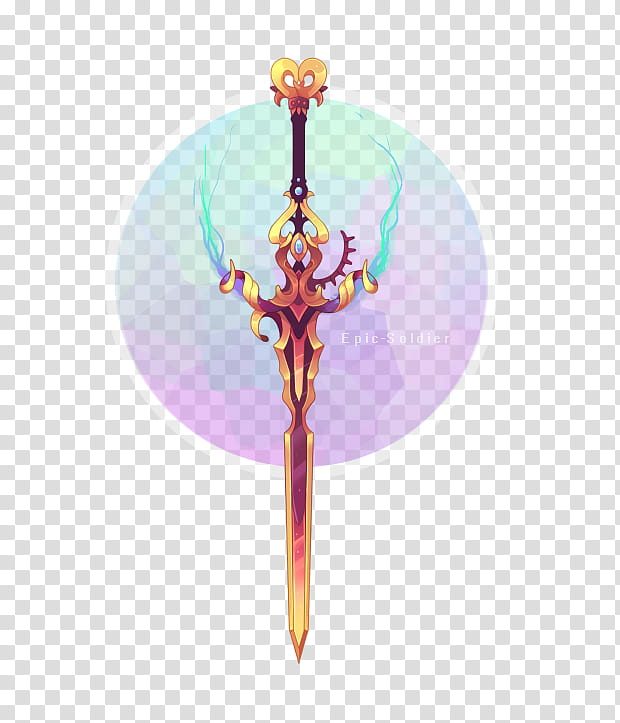 Weapon adopt  CLOSED, orange longsword transparent background PNG clipart