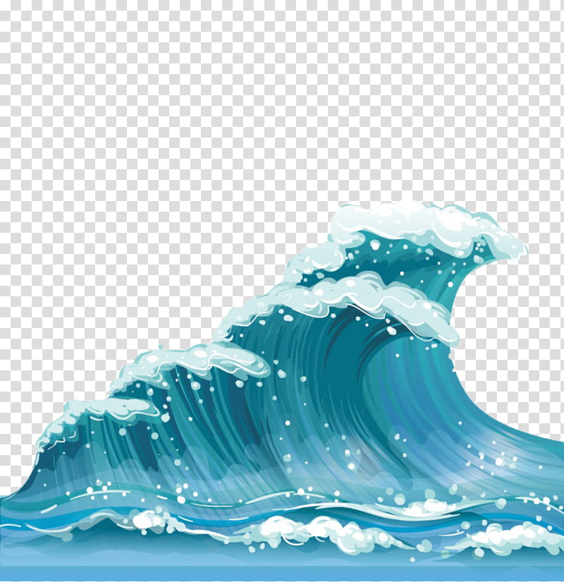 blue wave sticker transparent background PNG clipart