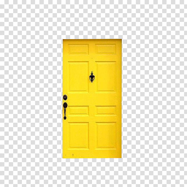 Doors, yellow wooden door transparent background PNG clipart