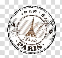 Paris, round white and black Paris Effiel tower illustration transparent background PNG clipart
