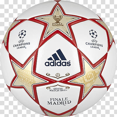 world Cup League Icons balls, Finale Madrid, white and red adidas ball transparent background PNG clipart
