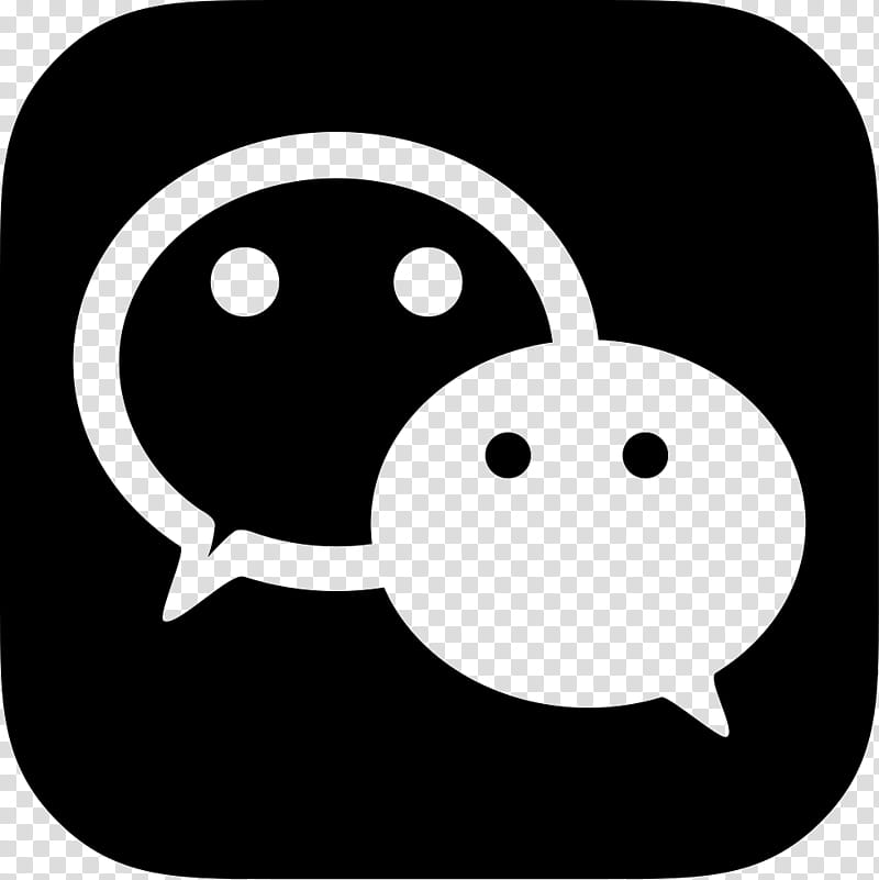 Social Media Icons, Wechat, Share Icon, Social Networking Service, Email, Black, Black And White
, Smile transparent background PNG clipart