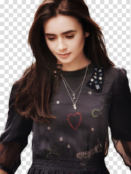 Lily Collins transparent background PNG clipart