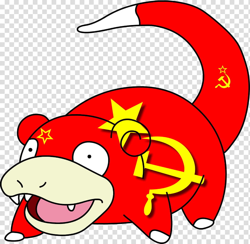 Communist Slowpoke, Pokemon Slowpoke illustration transparent background PNG clipart