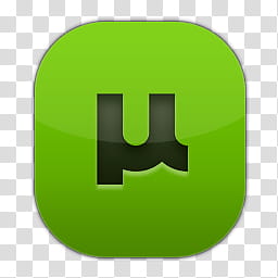 Radial Icon set, uTorrent, green and black logo illustration transparent background PNG clipart