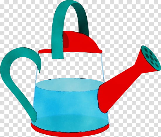 green kettle watering can teapot, Watercolor, Paint, Wet Ink, Tableware, Plastic transparent background PNG clipart