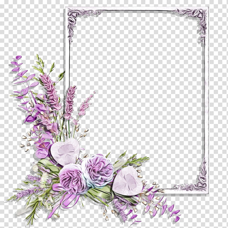 Frame Frame, Floral Design, Cut Flowers, Flower Bouquet, Rectangle M, Frames, Petal, Purple transparent background PNG clipart