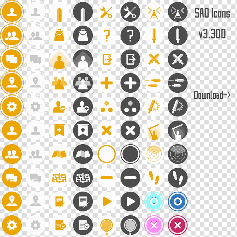 Sword Art Online Icons, SAO_Icons_v. transparent background PNG clipart