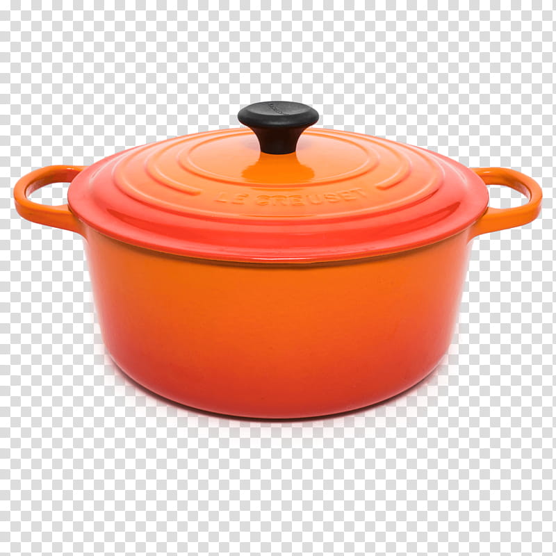 Background Orange, Dutch Ovens, Le Creuset, Cookware, Pots, Cooking Ranges, Le Creuset Signature Round Dutch Oven, Kitchen transparent background PNG clipart