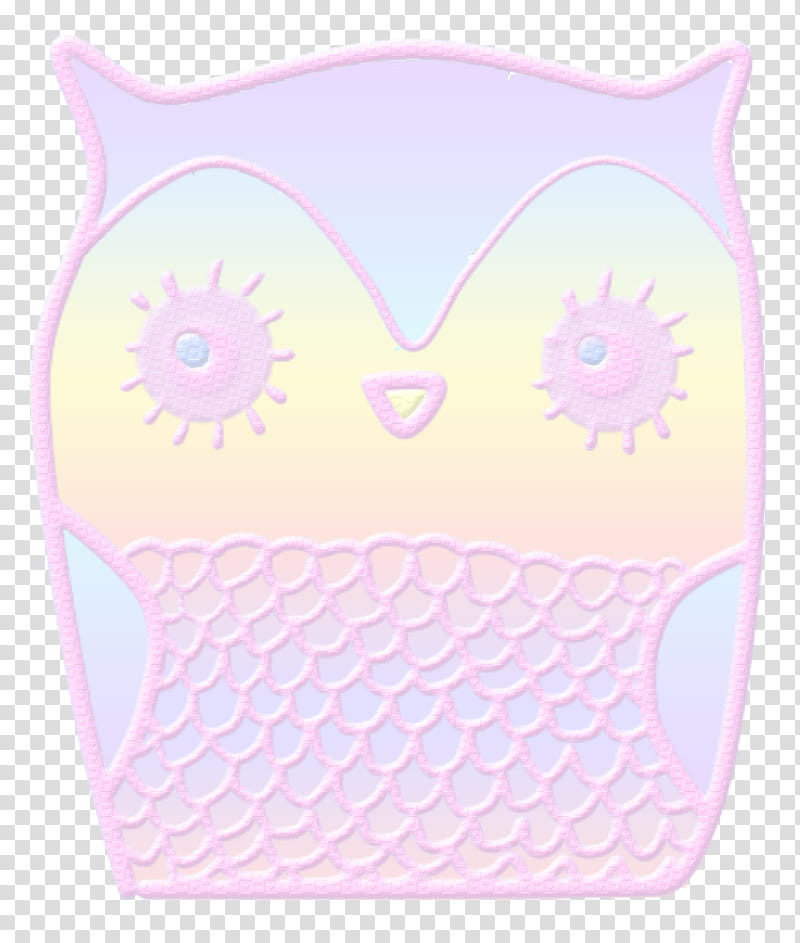 Cute ico, pink and yellow owl illustration transparent background PNG clipart