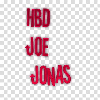 Texto Hbd Joe Jonas transparent background PNG clipart