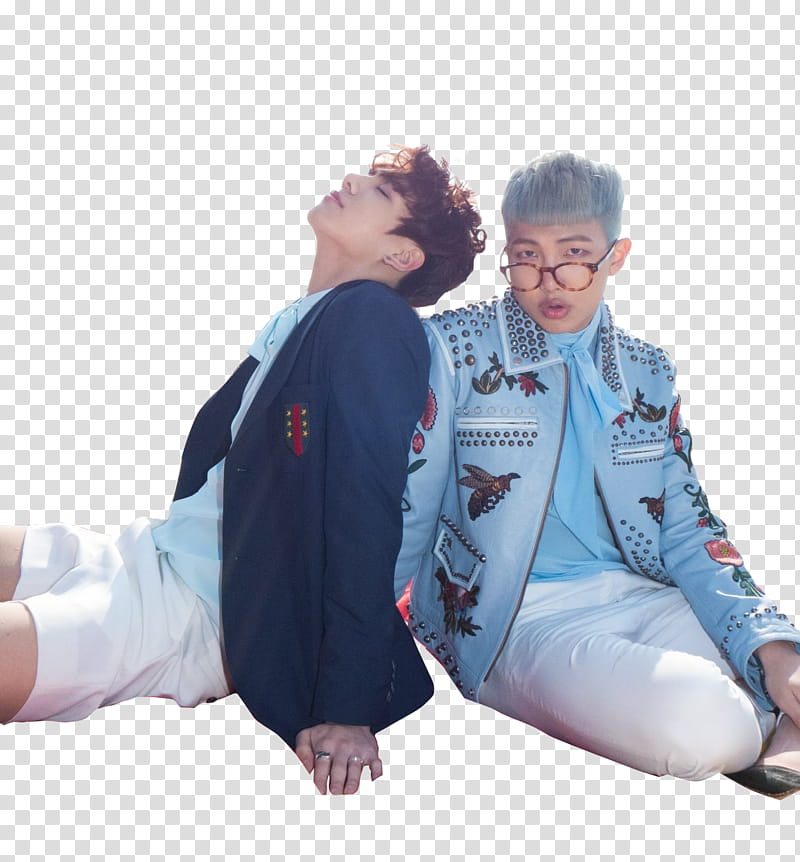 BTS FOREVER YOUNG CONCEPT S DAY VER, man wearing blue jacket sitting transparent background PNG clipart