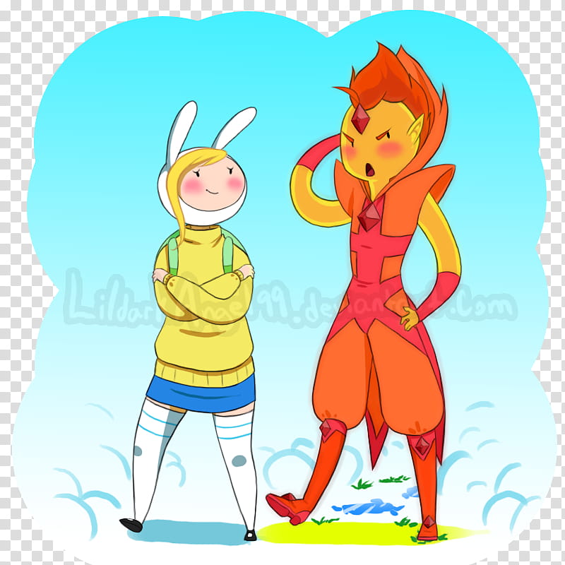 Winter Walk: Fionna and Flame Prince, Adventure Time Fiona and Flame Prince transparent background PNG clipart