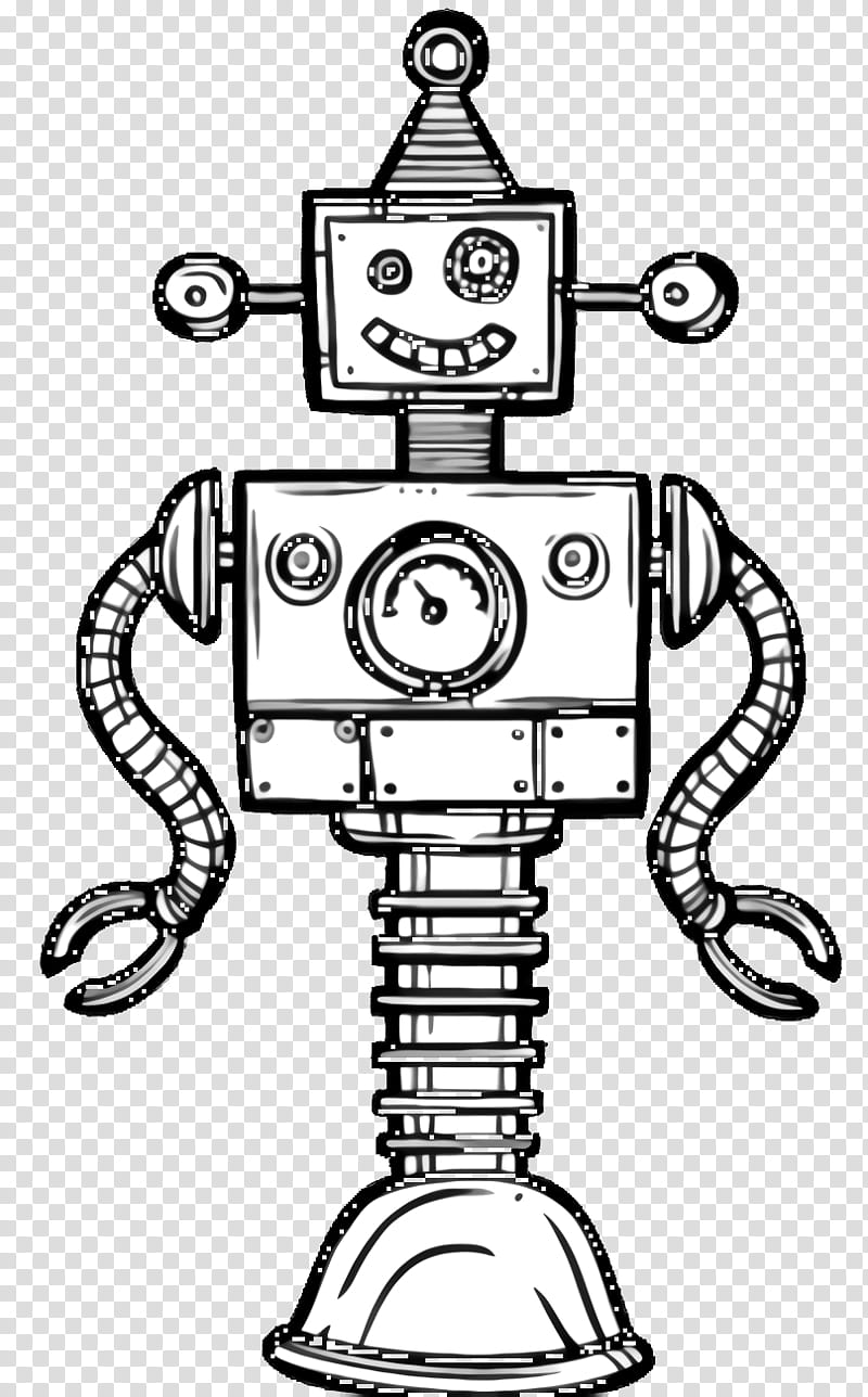 Robot, Line Art, Behavior, Human, Machine, Technology, Coloring Book transparent background PNG clipart