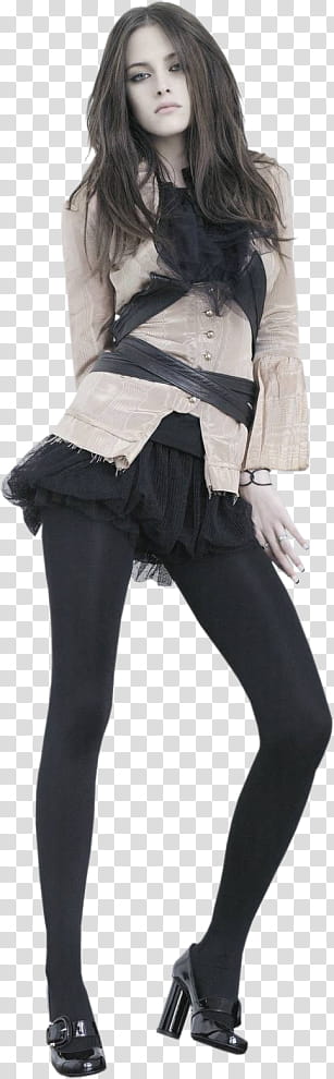 kristen, women's black leggings close-up transparent background PNG clipart