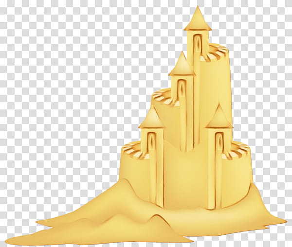 Cartoon Castle, Sand Art And Play, Yellow, Tree, Steeple transparent background PNG clipart