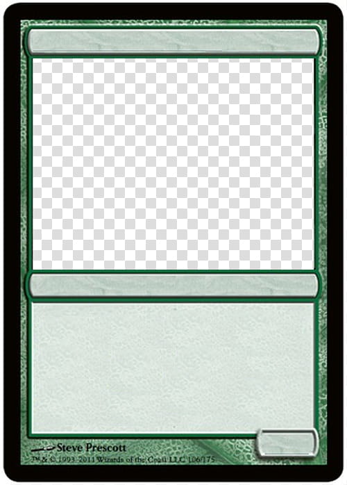 MTG Blank green card transparent background PNG clipart