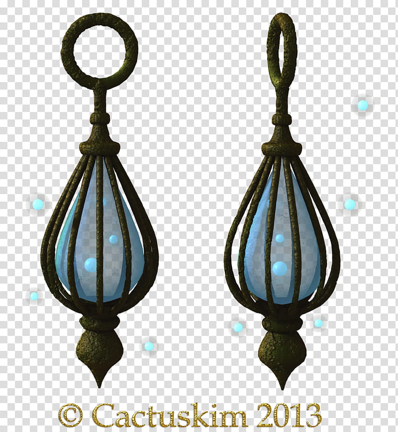 Fantasy lamps KL, two green lamps with text overlay transparent background PNG clipart