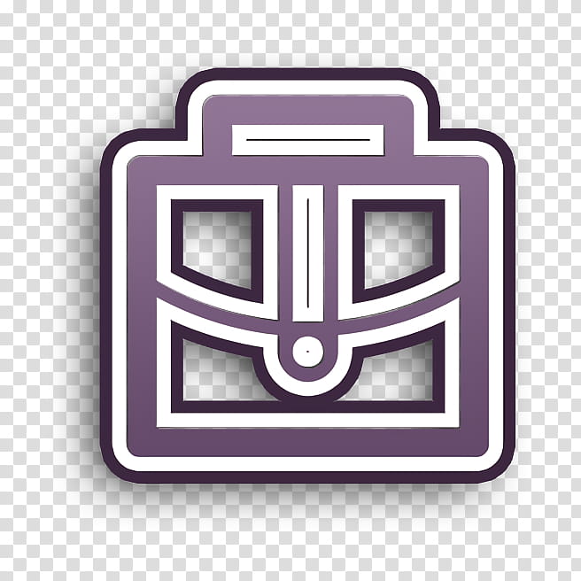 briefcase icon job icon office icon, Work Icon, Line, Purple, Logo, Symbol, Material Property, Square transparent background PNG clipart