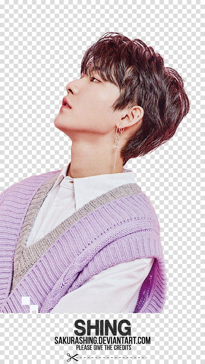 THE BOYZ pt , Shing wearing purple sweater transparent background PNG clipart