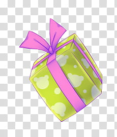 green and pink gift box illustration transparent background PNG clipart
