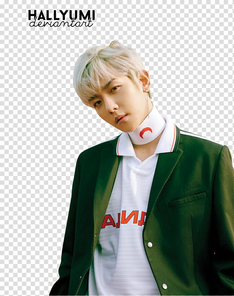 Baekhyun Blooming Days, male K-pop artist posing in front of camera transparent background PNG clipart