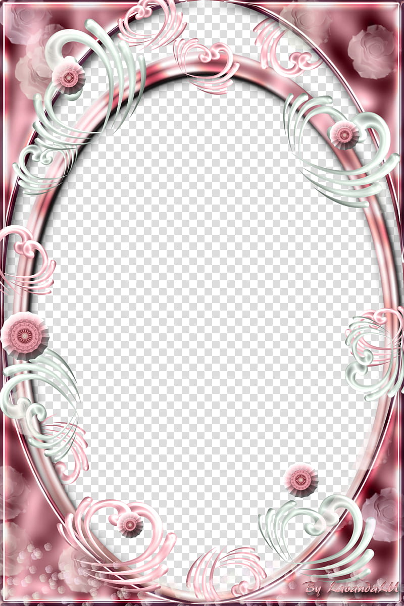 Lav Frames , pink floral frame illustration transparent background PNG clipart