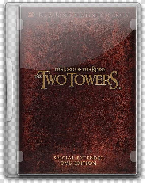 DVD Movie Case Icons, Lord of the Rings II, The Two Towers, The transparent background PNG clipart