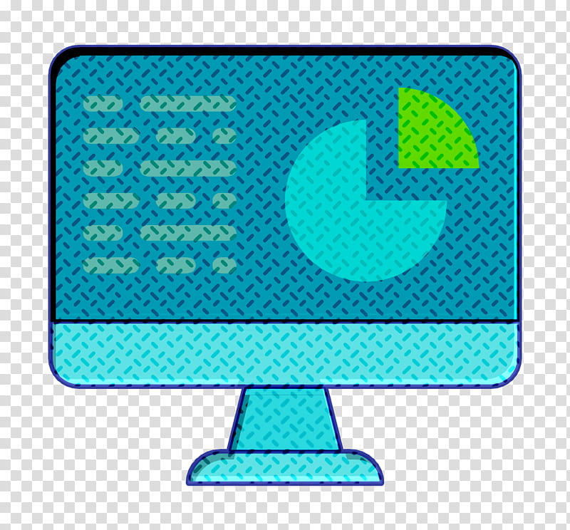 Analytics icon Laptop icon Office elements icon, Turquoise, Aqua, Technology, Symbol, Electric Blue transparent background PNG clipart