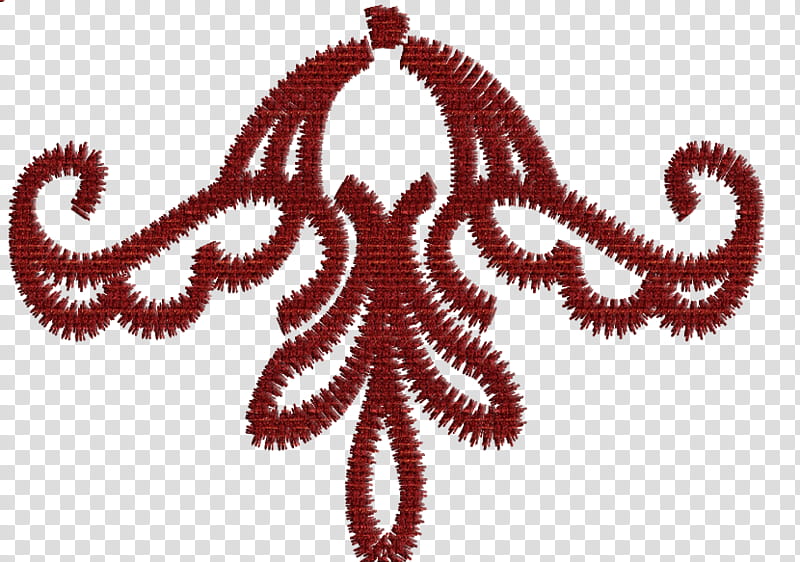 embroidery, red flower transparent background PNG clipart